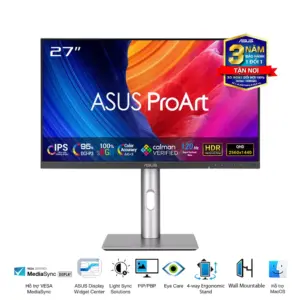 Màn Hình Đồ Họa ASUS ProArt PA278QGV (27 inch - IPS - 2K - 120Hz - 5ms - Speaker)