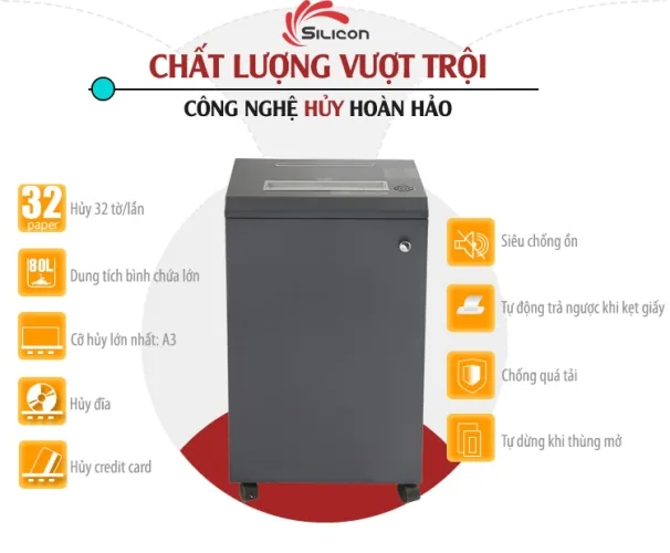 Máy hủy công nghiệp Silicon PS-510C